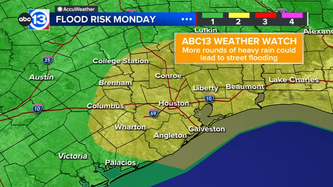 Tropical downpours hit Houston this weekend, ABC13 Weather Watch for Monday