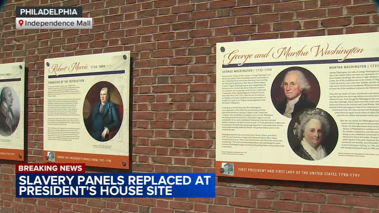Slavery panels replaced at President's House site in Philadelphia, Pennsylvania amid months-long battle with Trump admin.