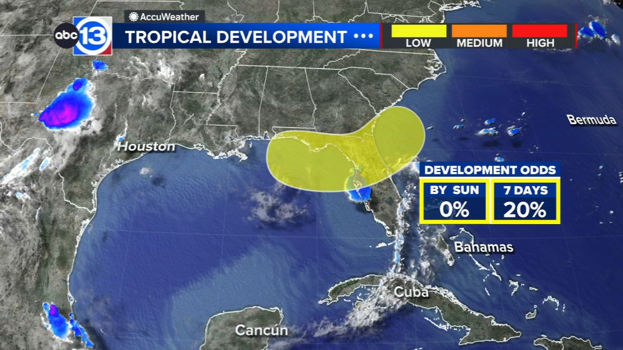 Monitoring potential for tropical development over the eastern Gulf