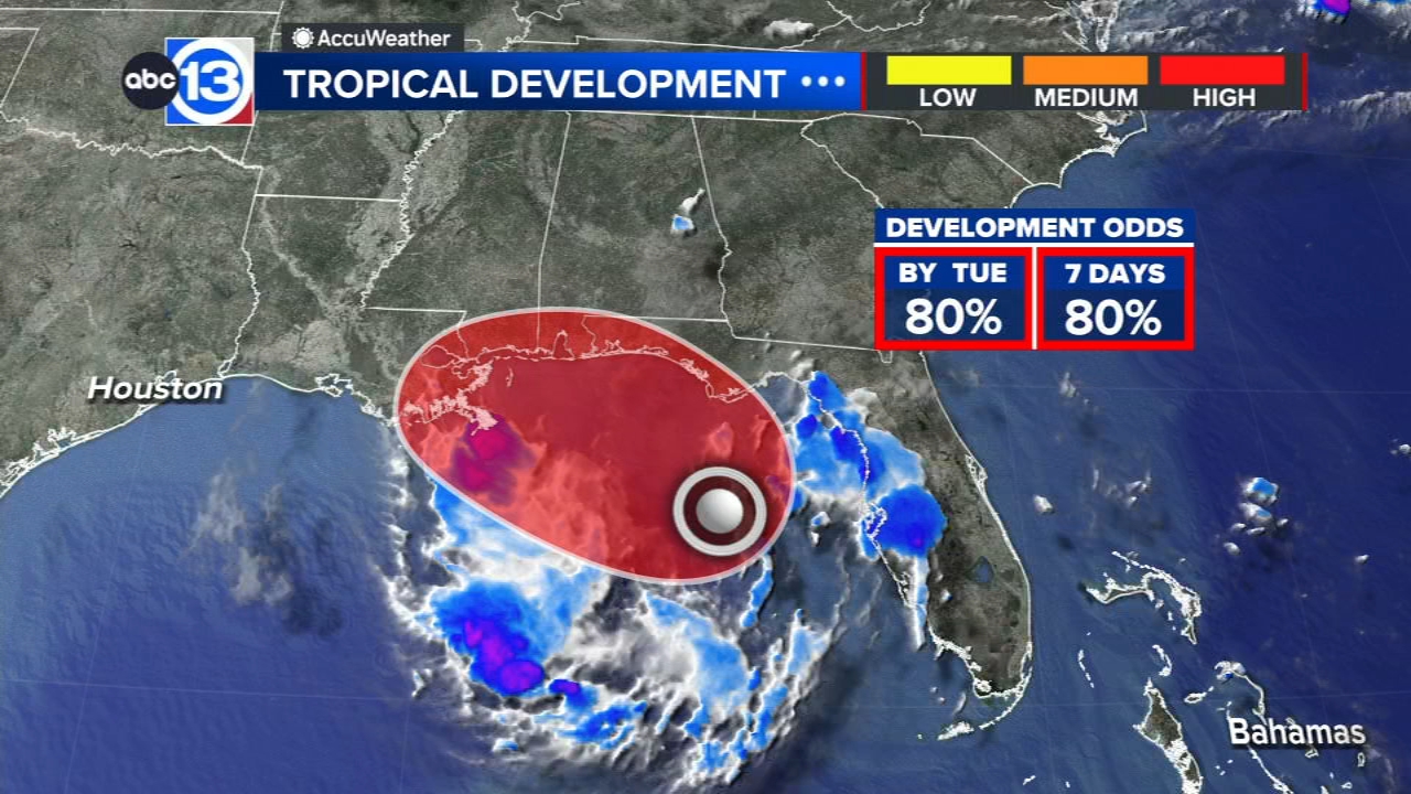 High pressure keeps us hot and dry while we watch for tropical development in the Gulf