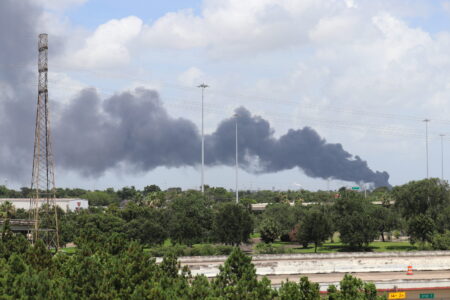 Officials monitor air quality in southeast Houston after tire fire causes massive smoke plume