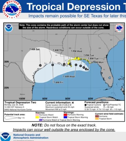 ‘Worth keeping tabs on’: Tropical depression in northeastern Gulf could impact Texas